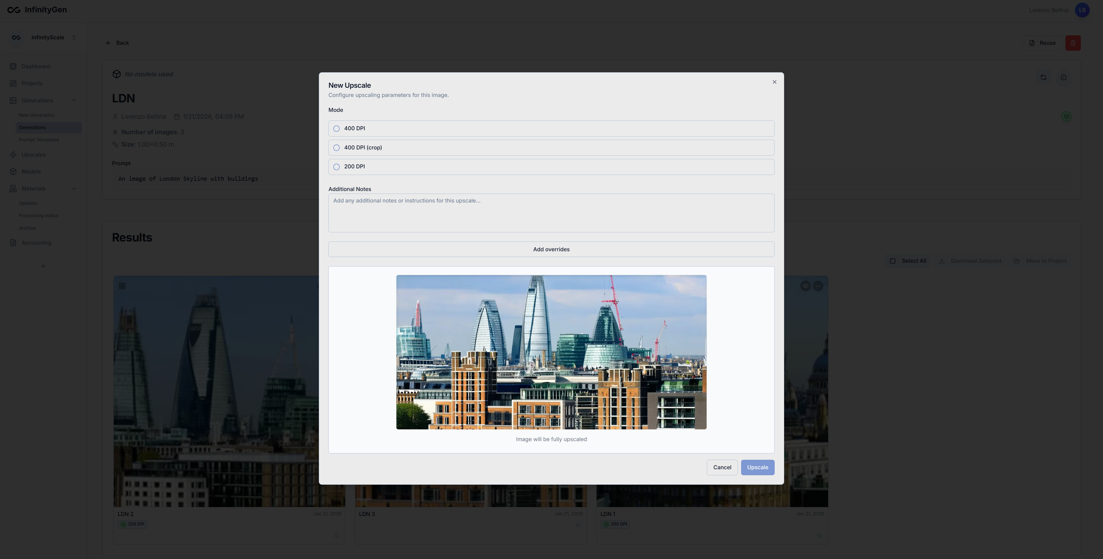 InfinityScale Platform - Upscale Configuration